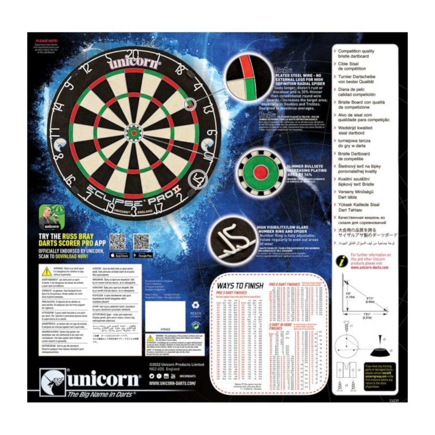 Dartboard UNICORN Eclipse Pro 2