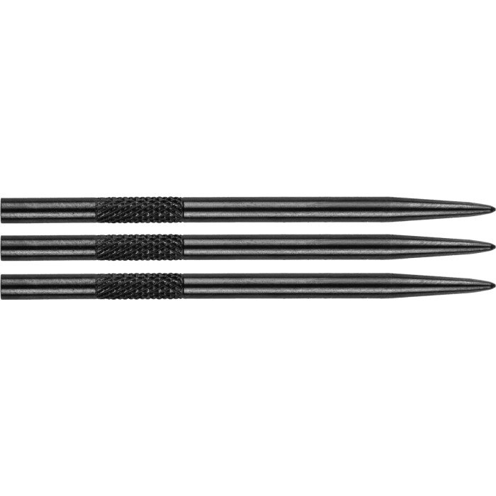 Steeldart Spitzen BULL'S Knurled Grip Schwarz 45mm
