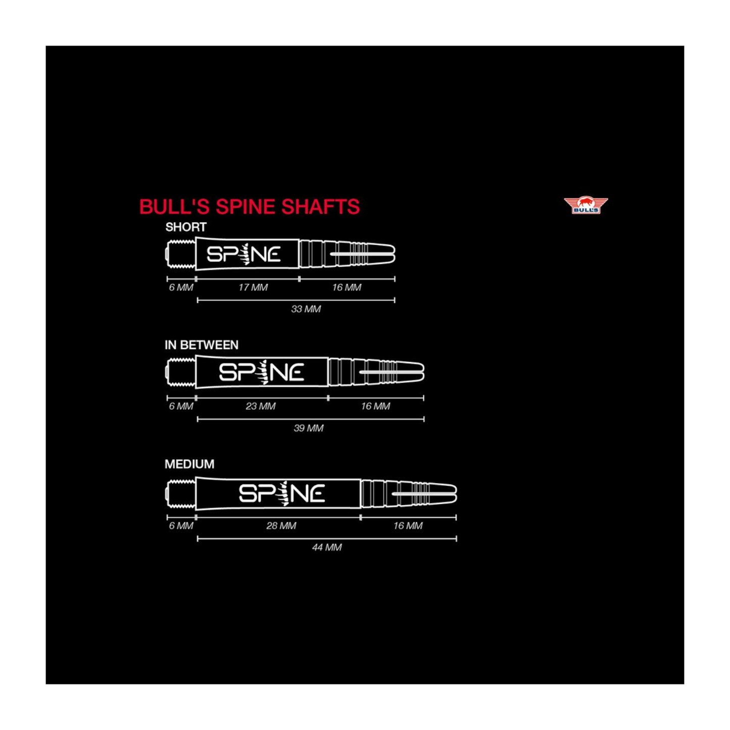 Dart Shaft Bull's Spine Blau