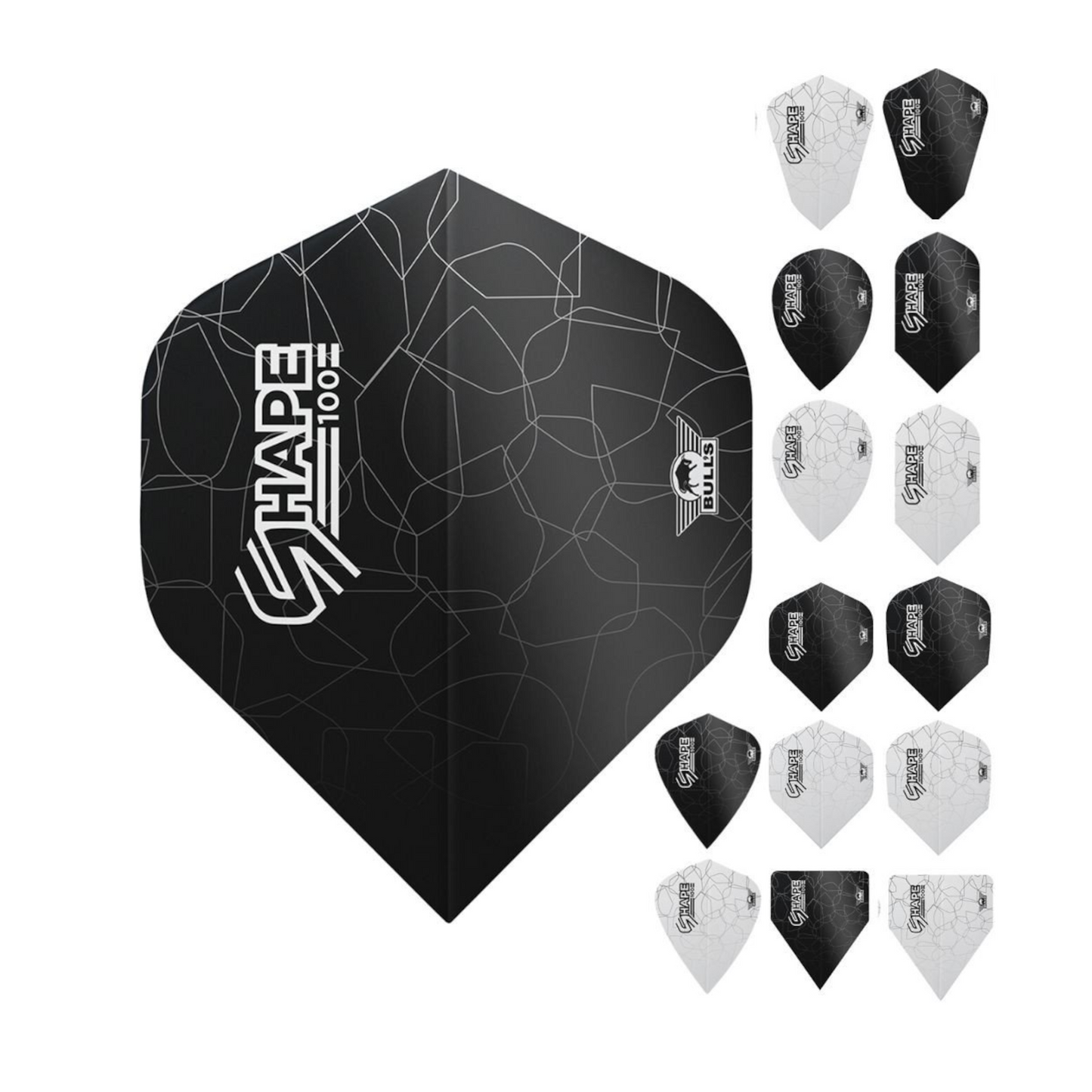 Dart Flight Bull's Shape 100 Black No.6