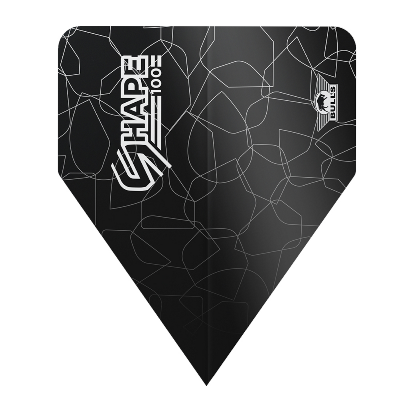 Dart Flight Bull's Shape 100 Black Delta