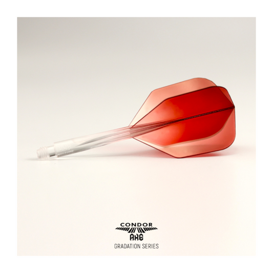 Dart Flights CONDOR AXE Gradiation  Red Clear Small