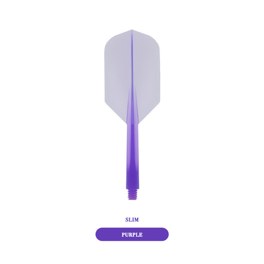 Dart Flights CONDOR Plain (Zero Stress) Clear Purple Slim