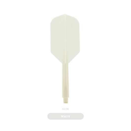 Dart Flights CONDOR Plain (Zero Stress) White Slim