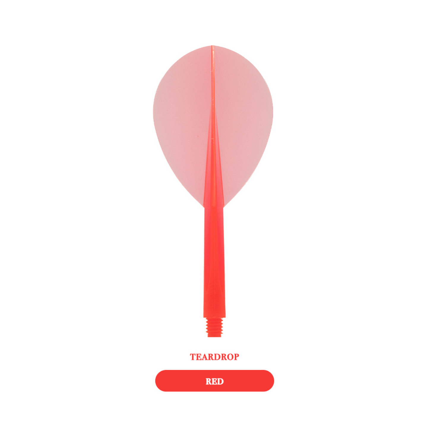 Dart Flights CONDOR Plain (Zero Stress) Clear Red Teardrop