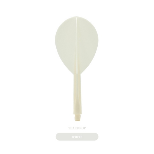 Dart Flights CONDOR Plain (Zero Stress) White Teardrop