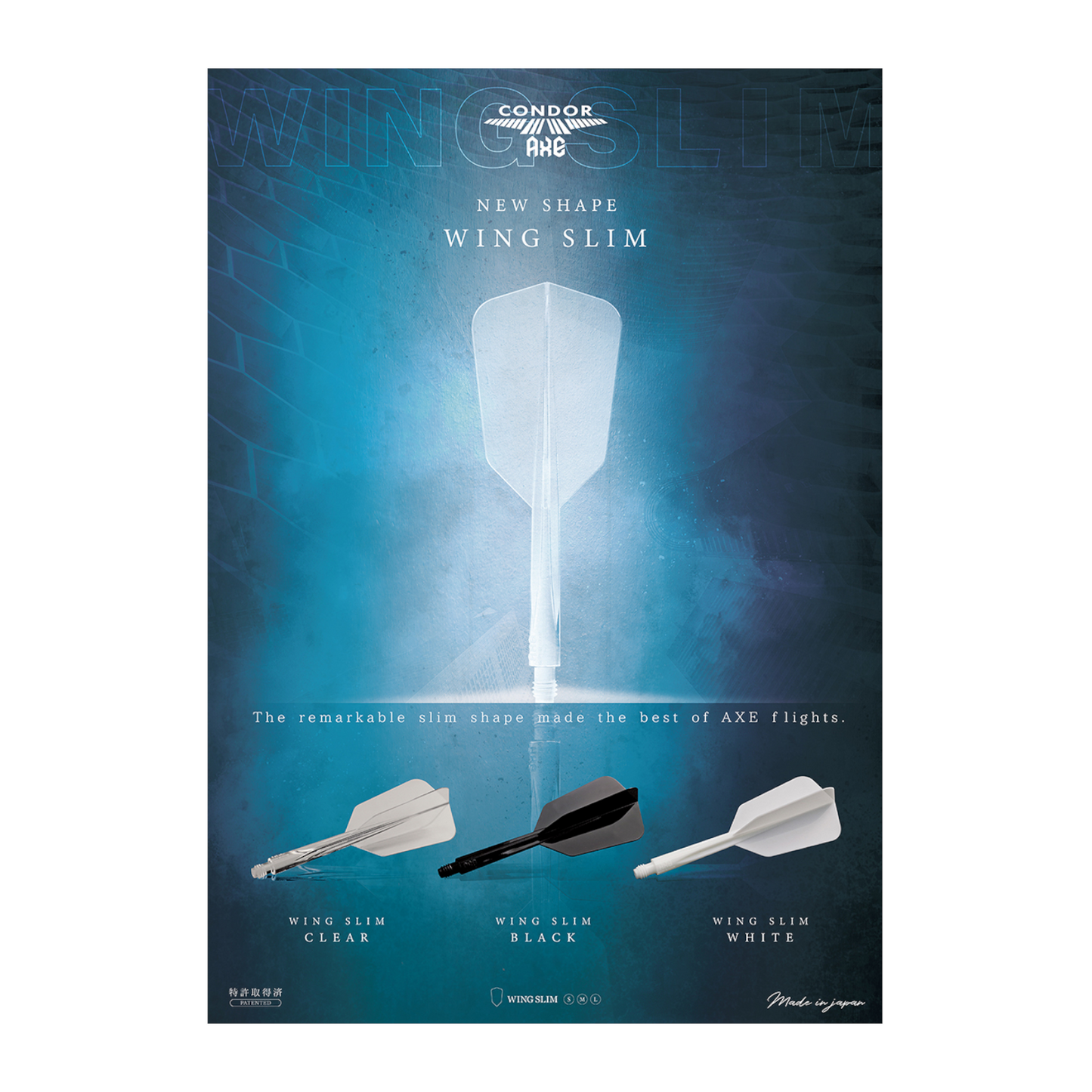 Dart Flight CONDOR Wing Slim Schwarz