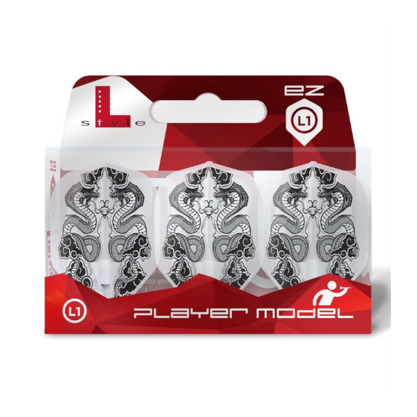 Dart Flights L-Style Signature Champagne Flight: L1EZ Standard Jelle Klaasen V7 Clear White