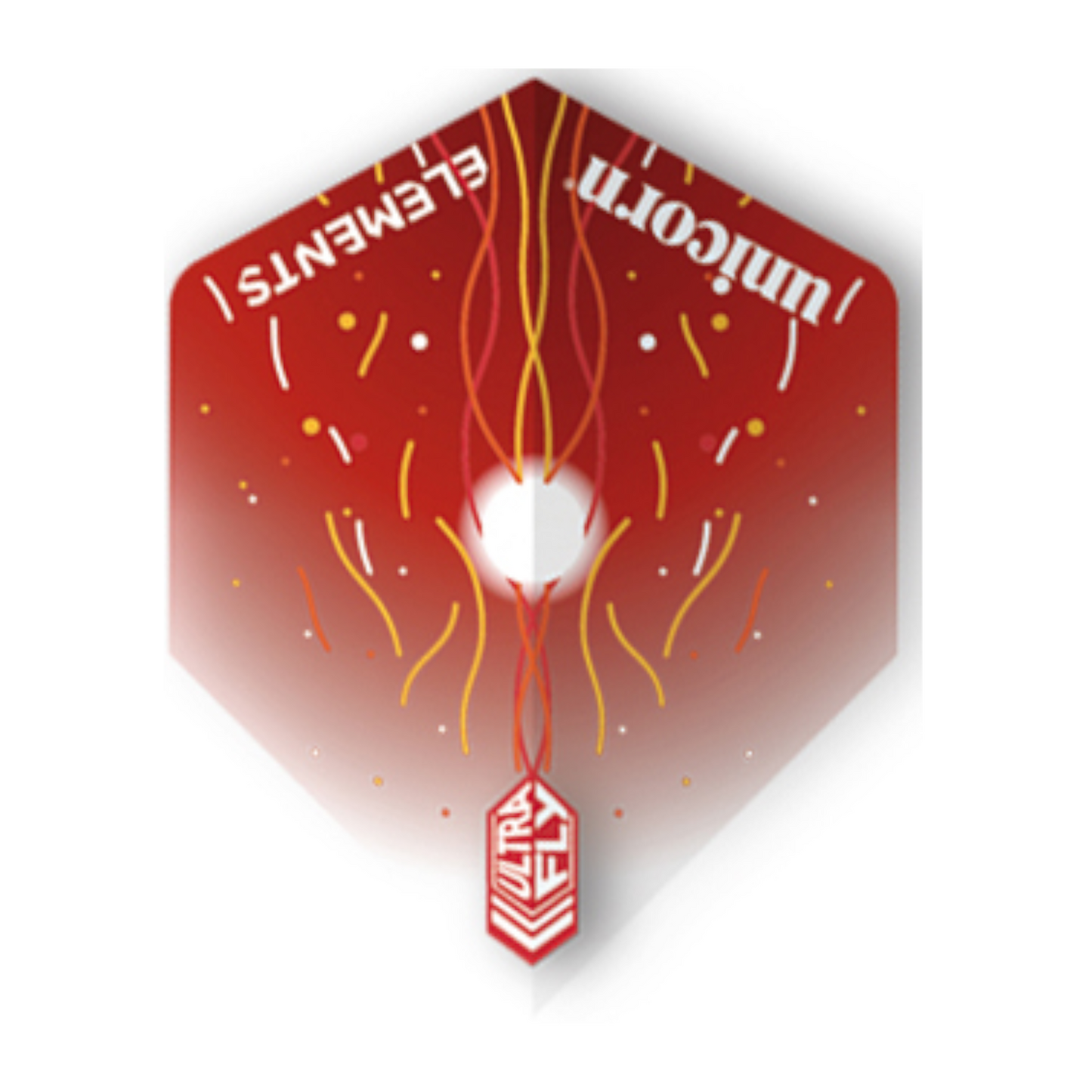 Dart Flight UNICORN Ultrafly 100 Mikron Elements No.2 Red Firestorm