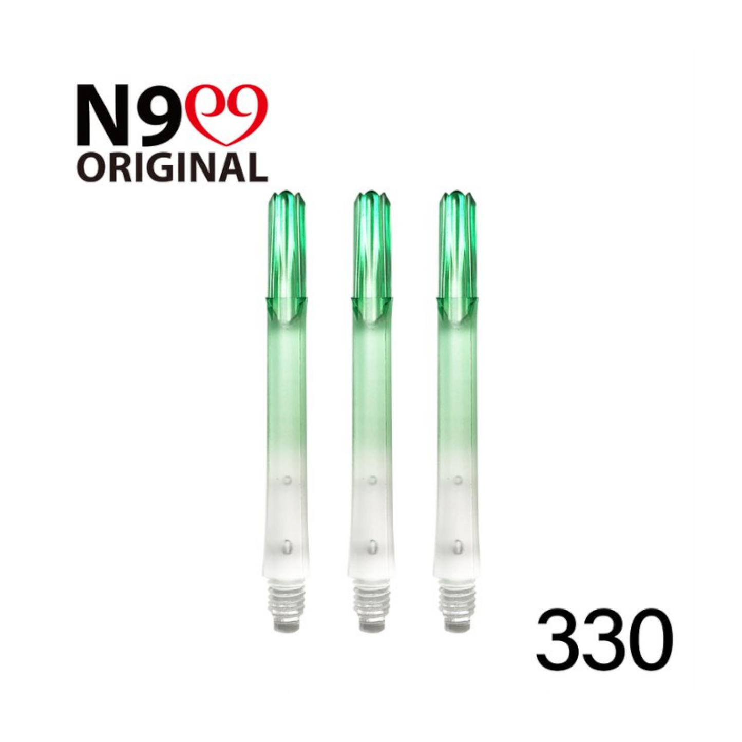 Dart Shaft L-Style N9 Gradient Clear L-SHaft Forest Green