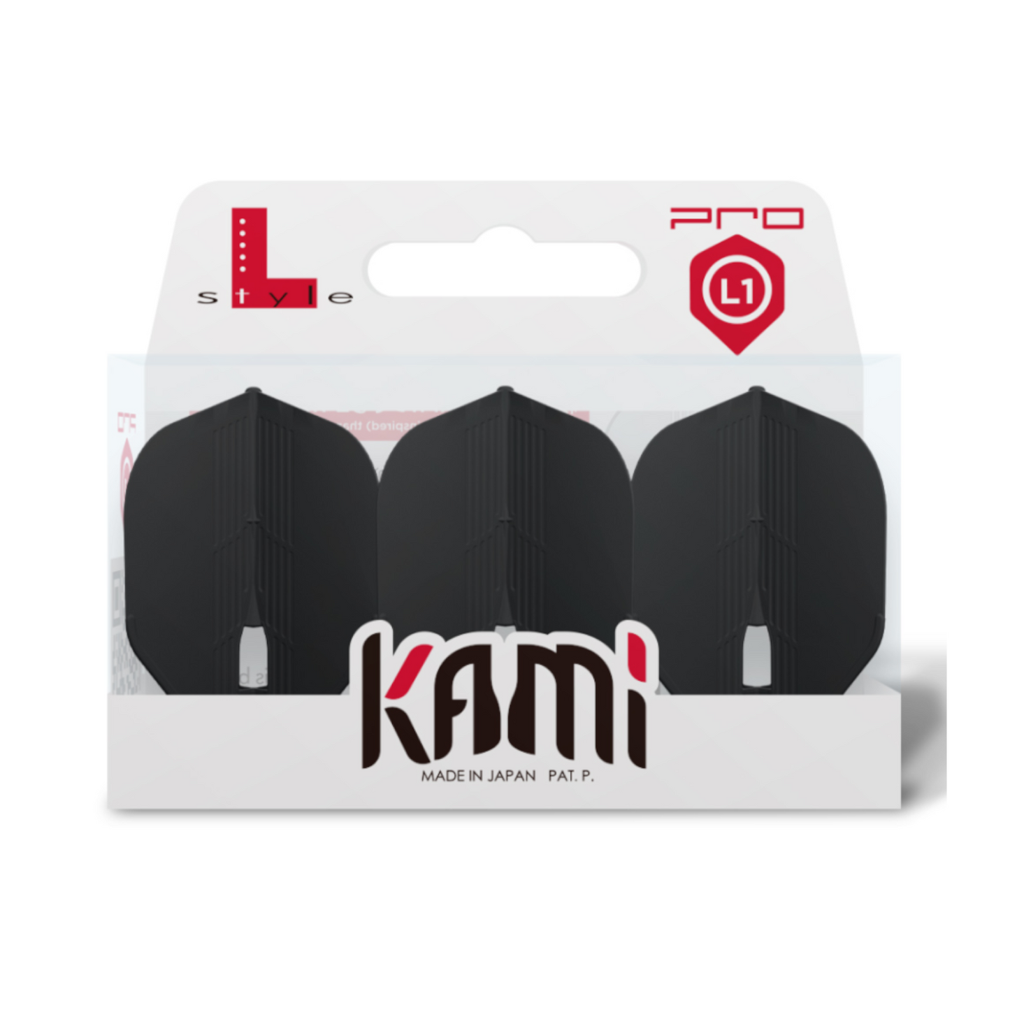 Dart Flights L-Style L1KPRO Kami Standard Schwarz