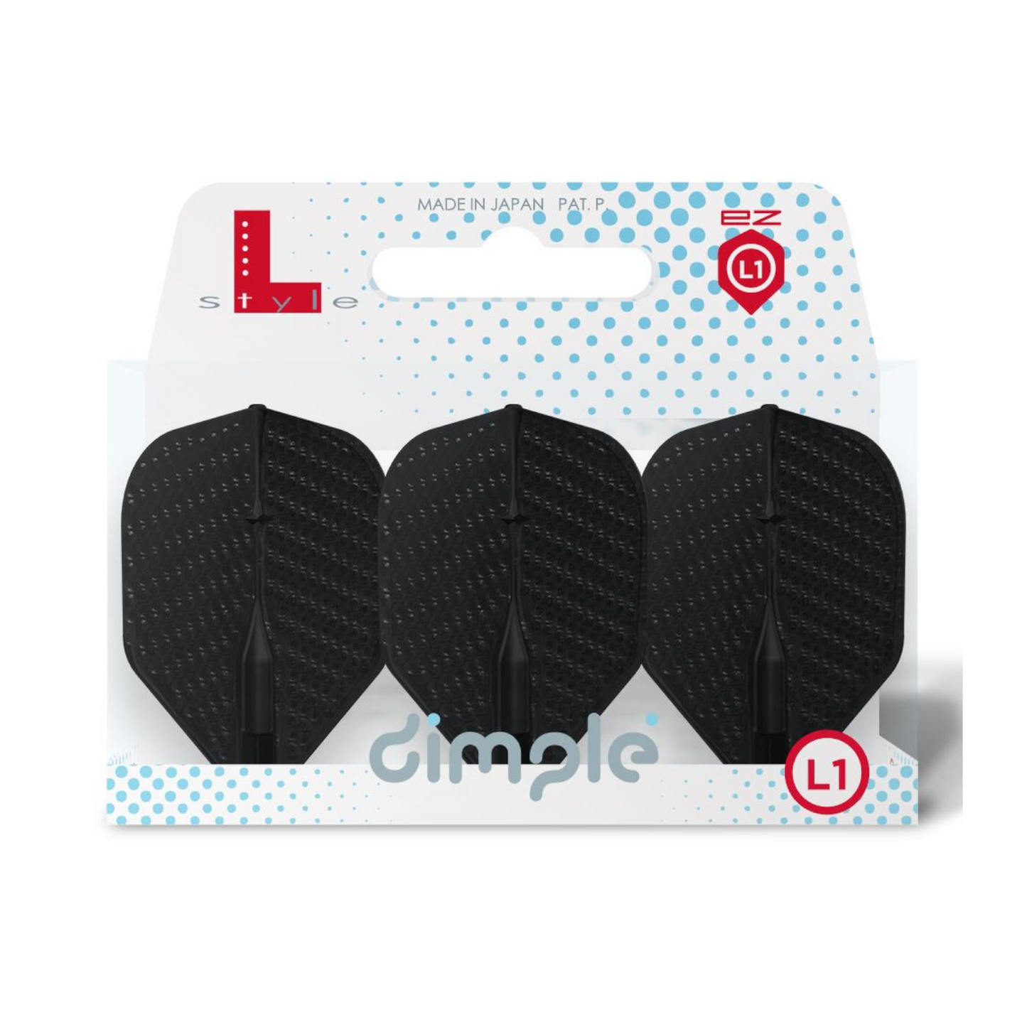 Dart Flights L-Style L1EZ DIMPLE Schwarz