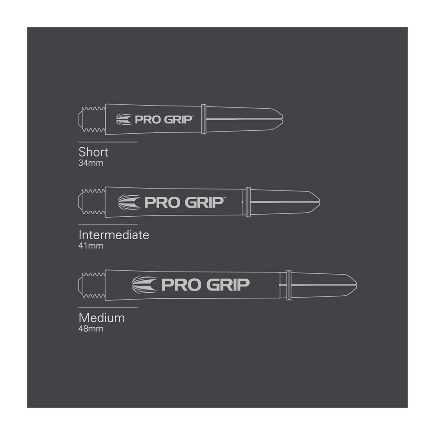 Dart Shafts TARGET PRO GRIP 3er Set Clear