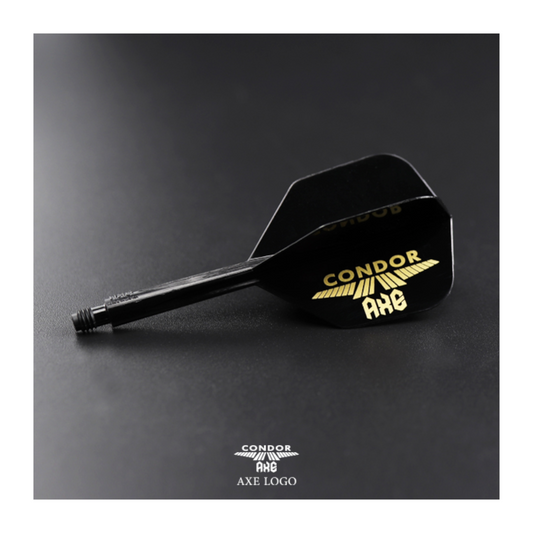 Dart Flights CONDOR AXE LOGO Black-Gold Small