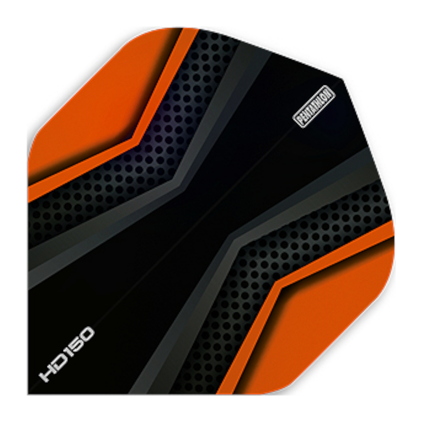 Dart Flights Pentathlon HD150 Flights NO.2 orange/schwarz