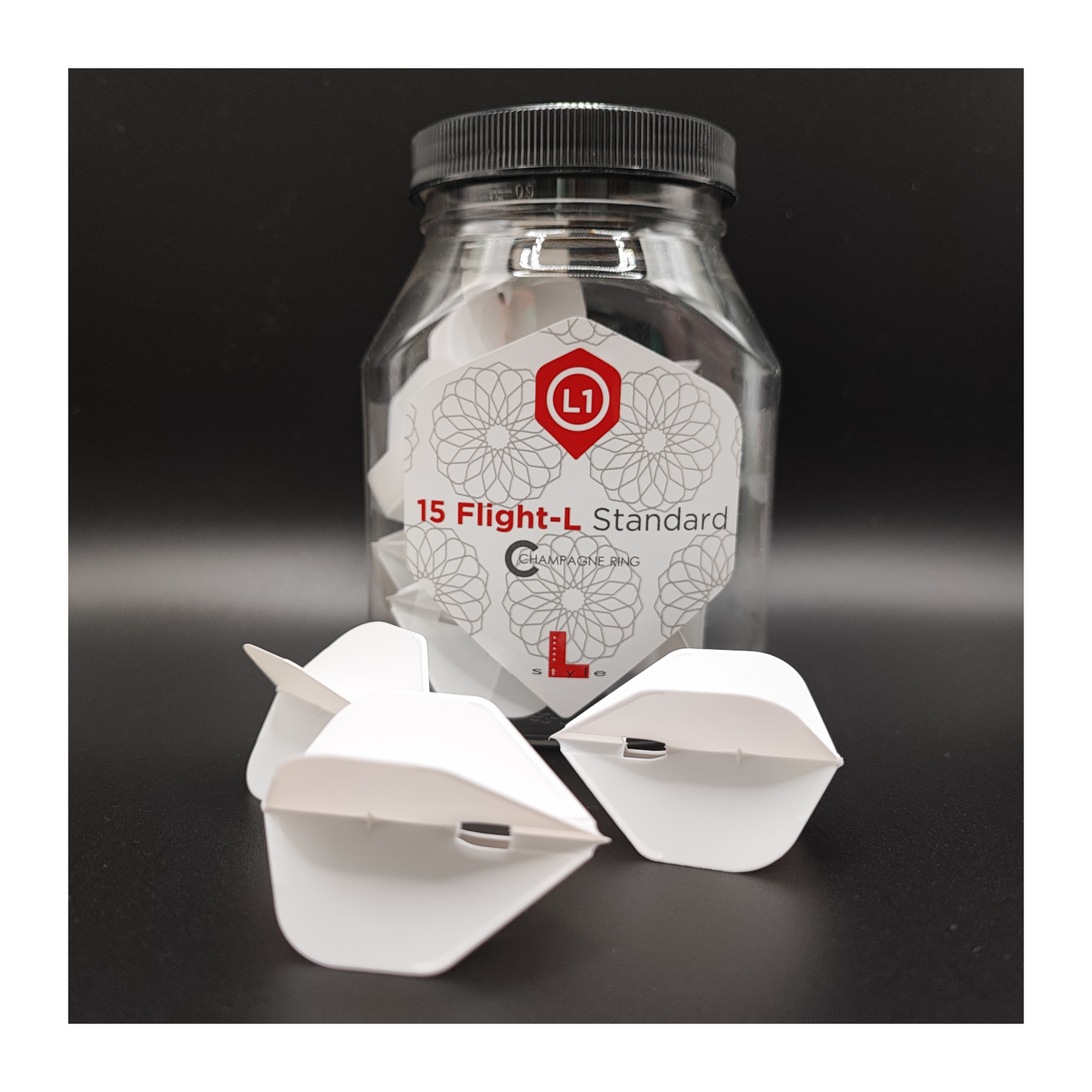 Dart Flights L-Style Flights Champagne - L1PRO Standard - 5 Satz im Glas
