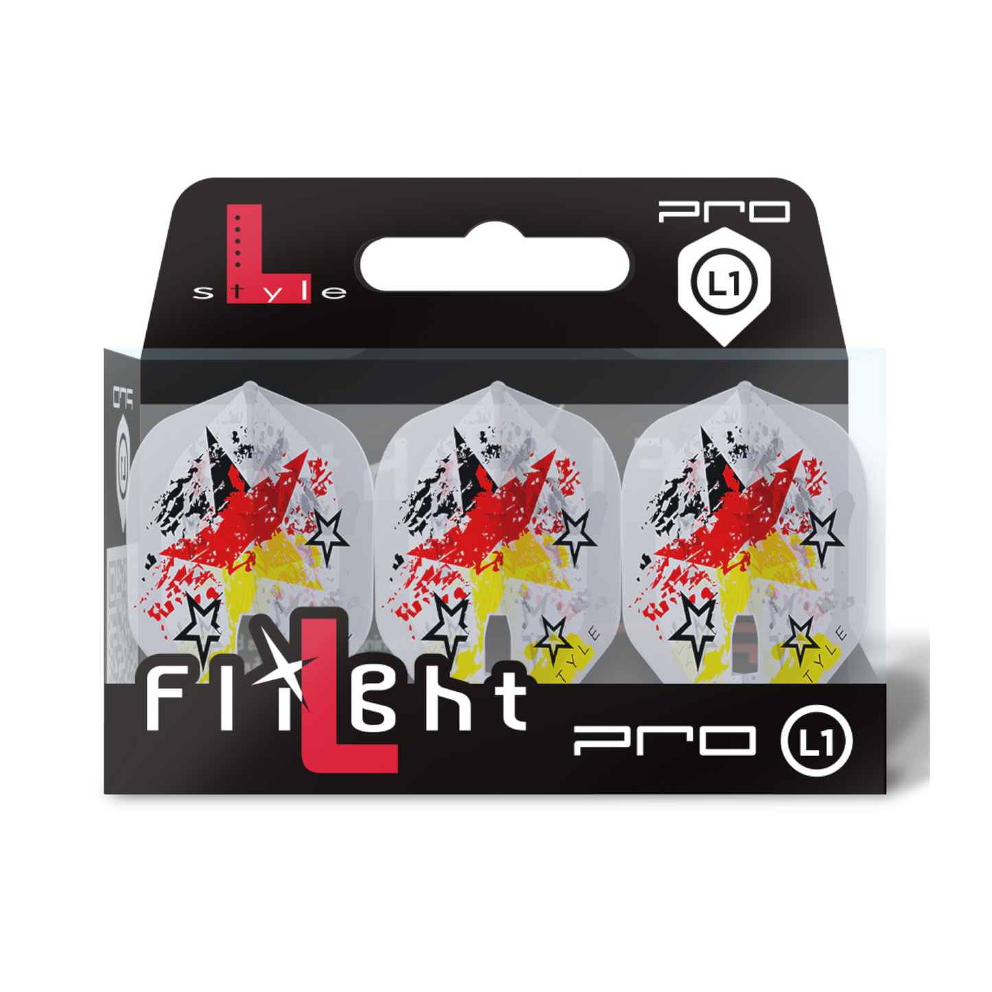 Dart Flights L-Style Signature Champagne Flight: L1PRO Stefanie Rennoch Clear White