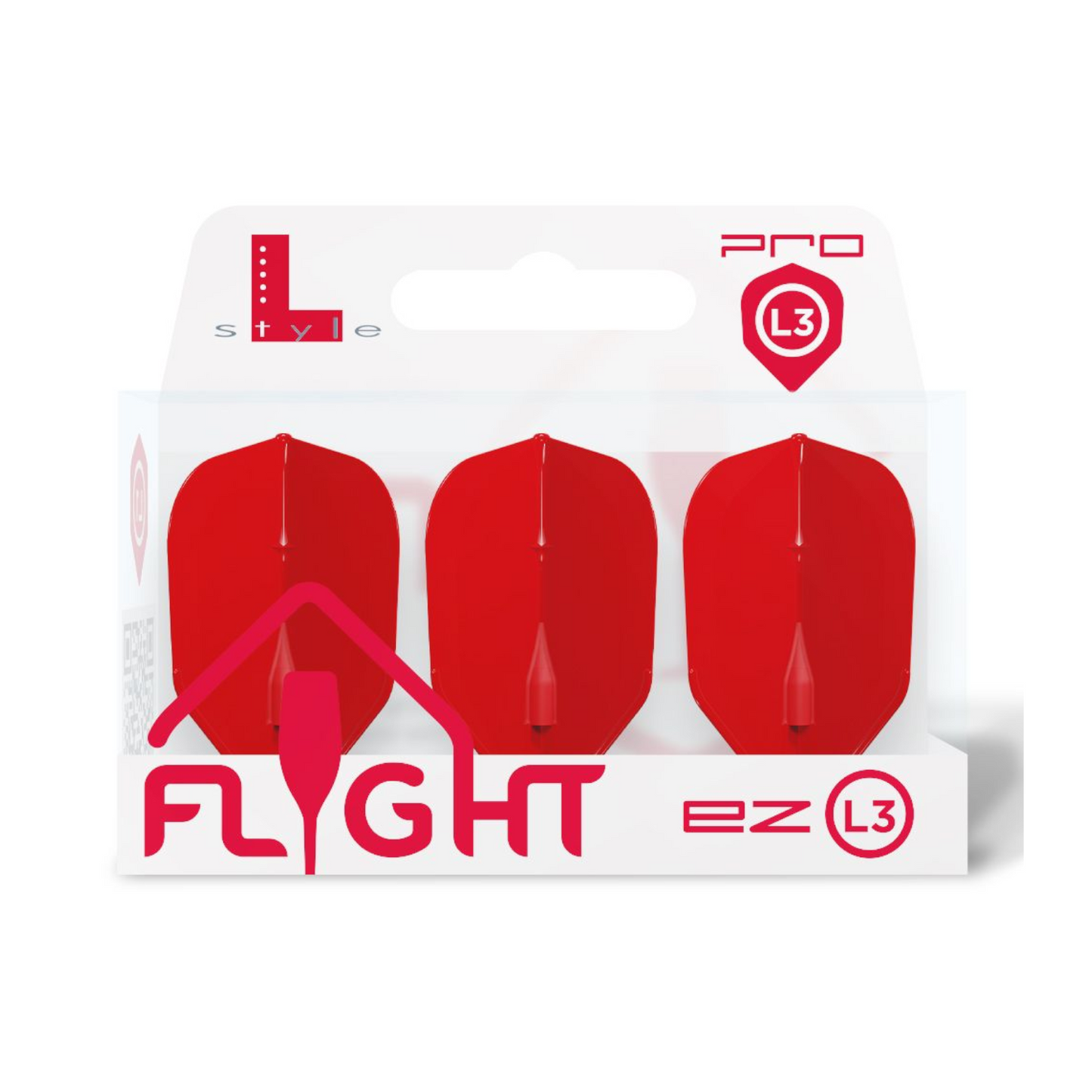Dart Flights L-Style L3EZ Shape Red