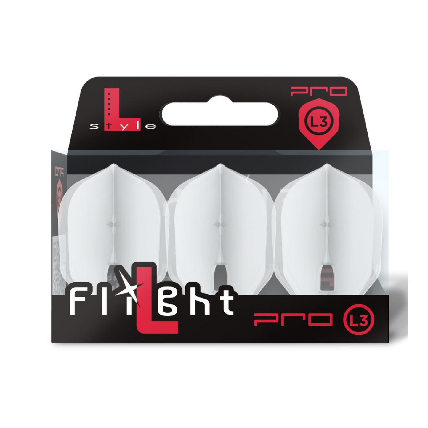 Dart Flights L-Style L3PRO Shape Clear White