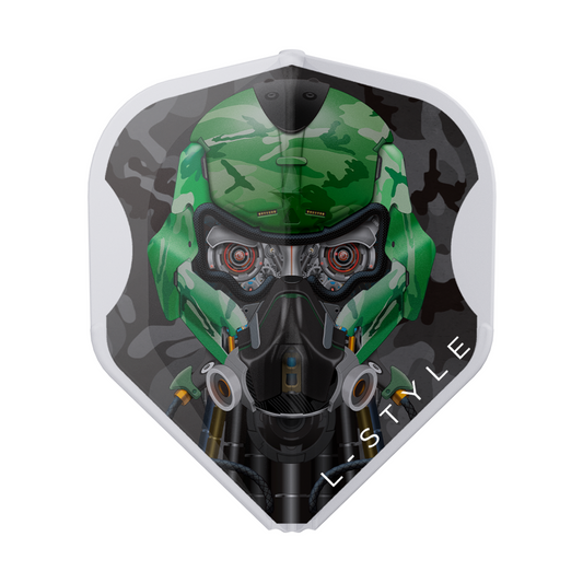 Dart Flights L-Style Signature Champagne Flight: L1EZ Standard Berry Van Peer v4 Type B Clear White