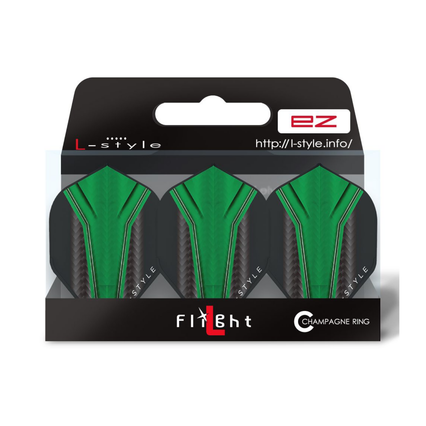 Dart Flights L-Style Signature Champagne Flight: L1EZ Standard Inception Green