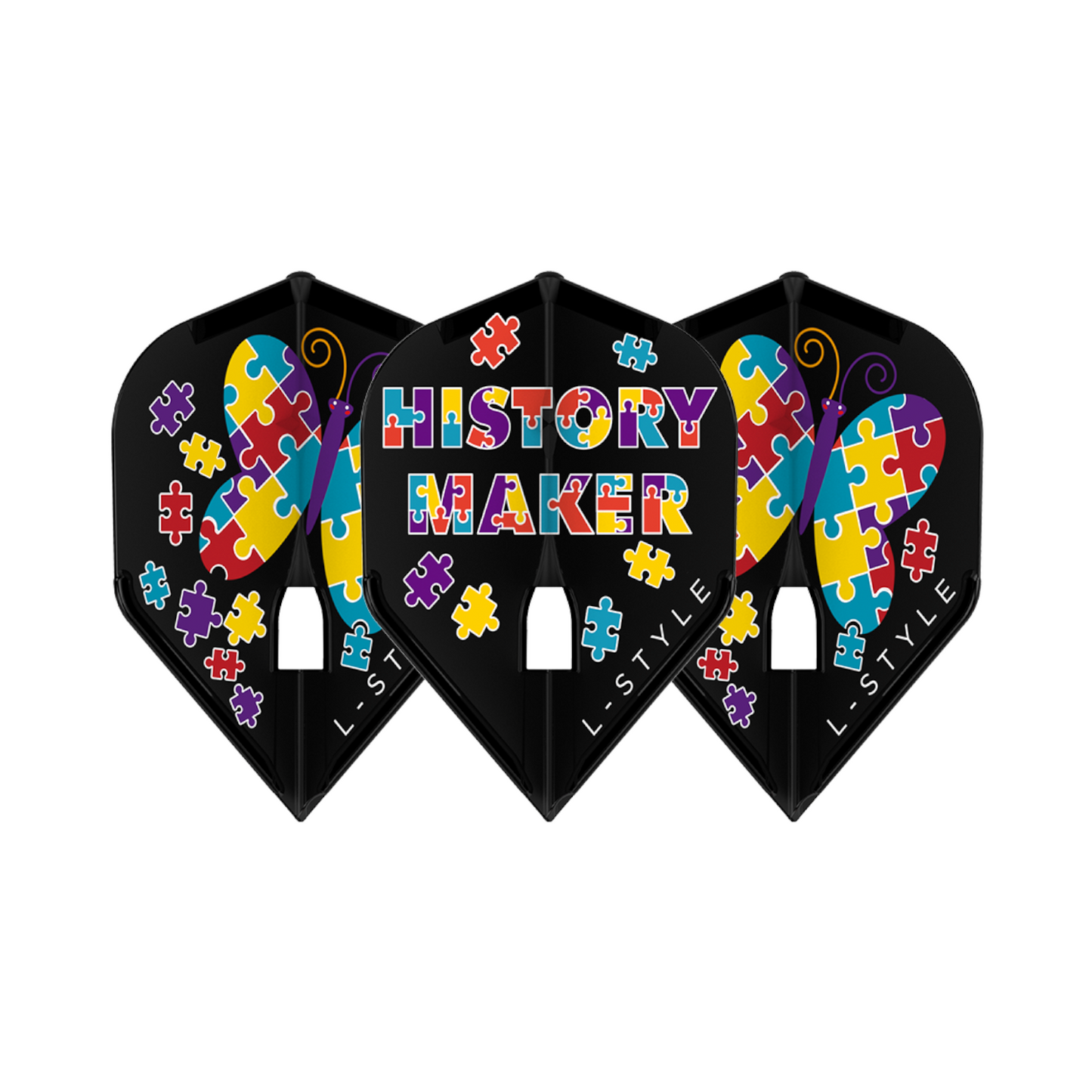 Dart Flights L-Style Signature Champagne Flight: L1PRO Standard Fallon Sherrock V2 Black