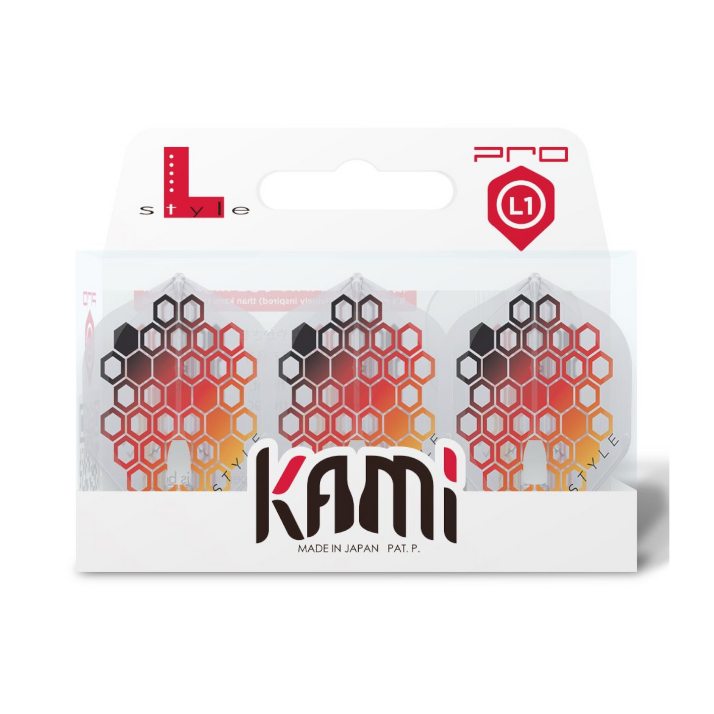 Dart Flights L-Style Signature Champagne Flight: L1PRO KAMI Standard Rene Eidams v3 Clear White