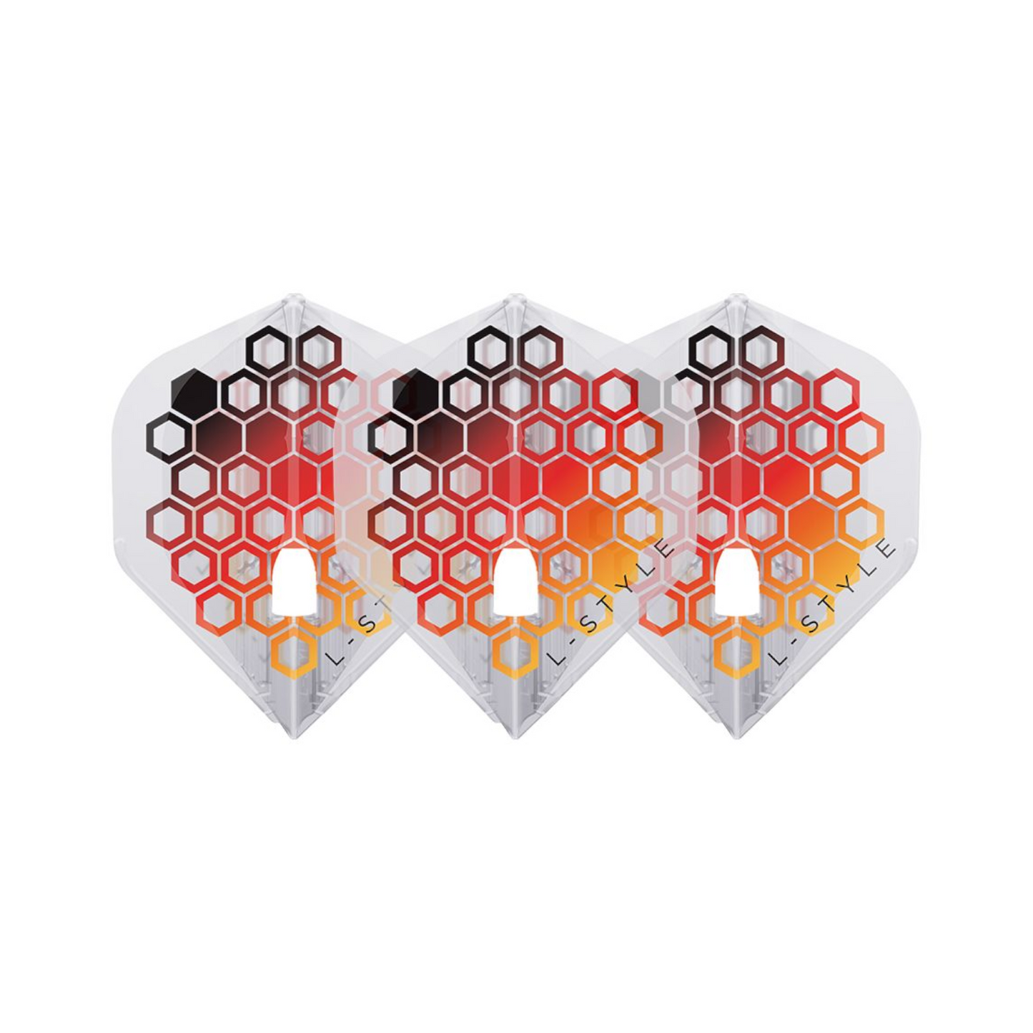 Dart Flights L-Style Signature Champagne Flight: L1PRO KAMI Standard Rene Eidams v3 Clear White