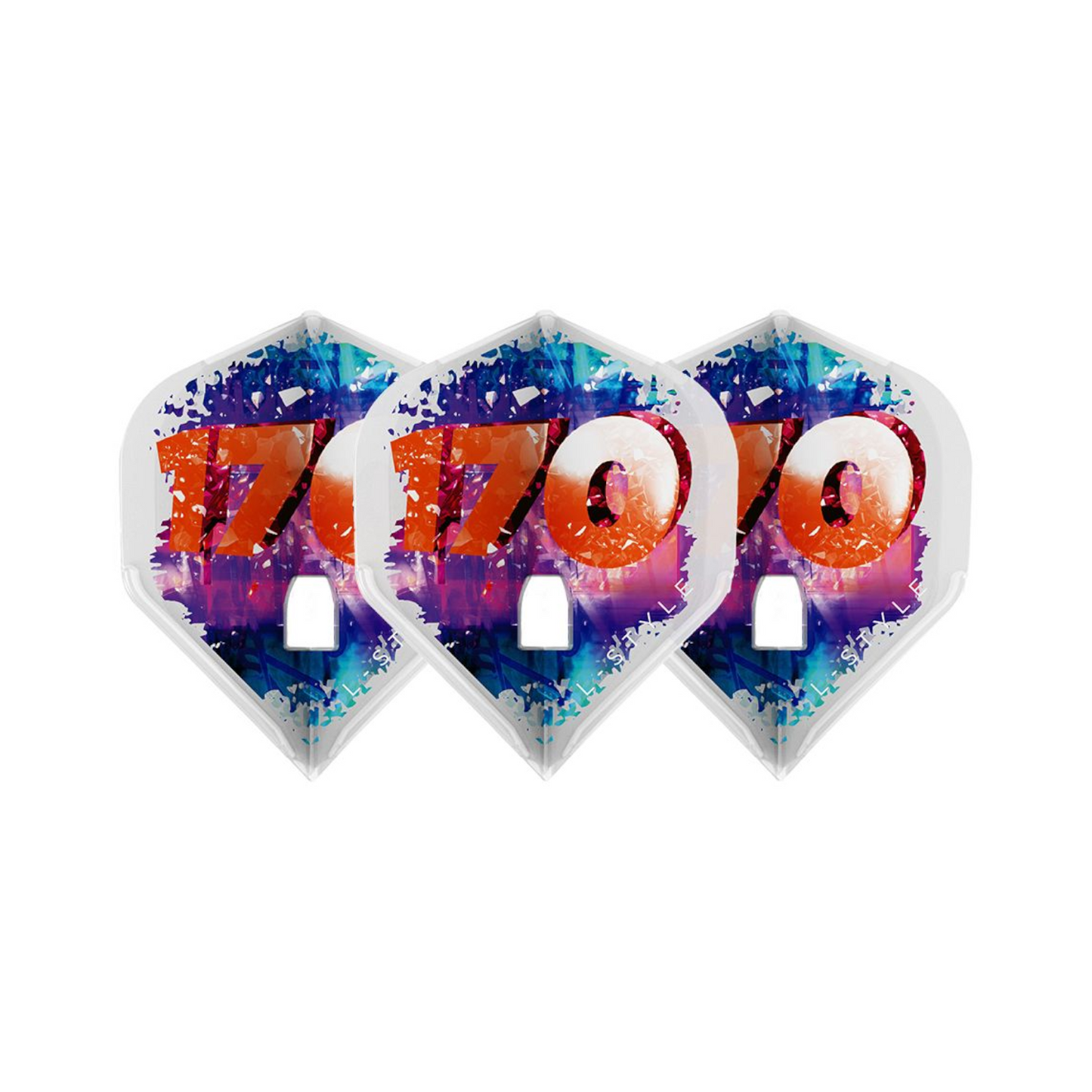 Dart Flights L-Style Signature Champagne Flight: L1PRO Standard Fallon v4 170 Clear White