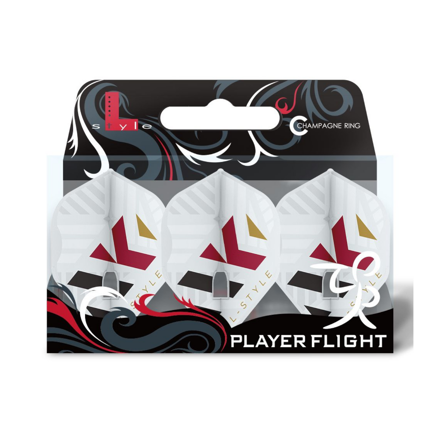 Dart Flights L-Style Signature Champagne Flight: L1PRO Standard Nico Kurz v2 White