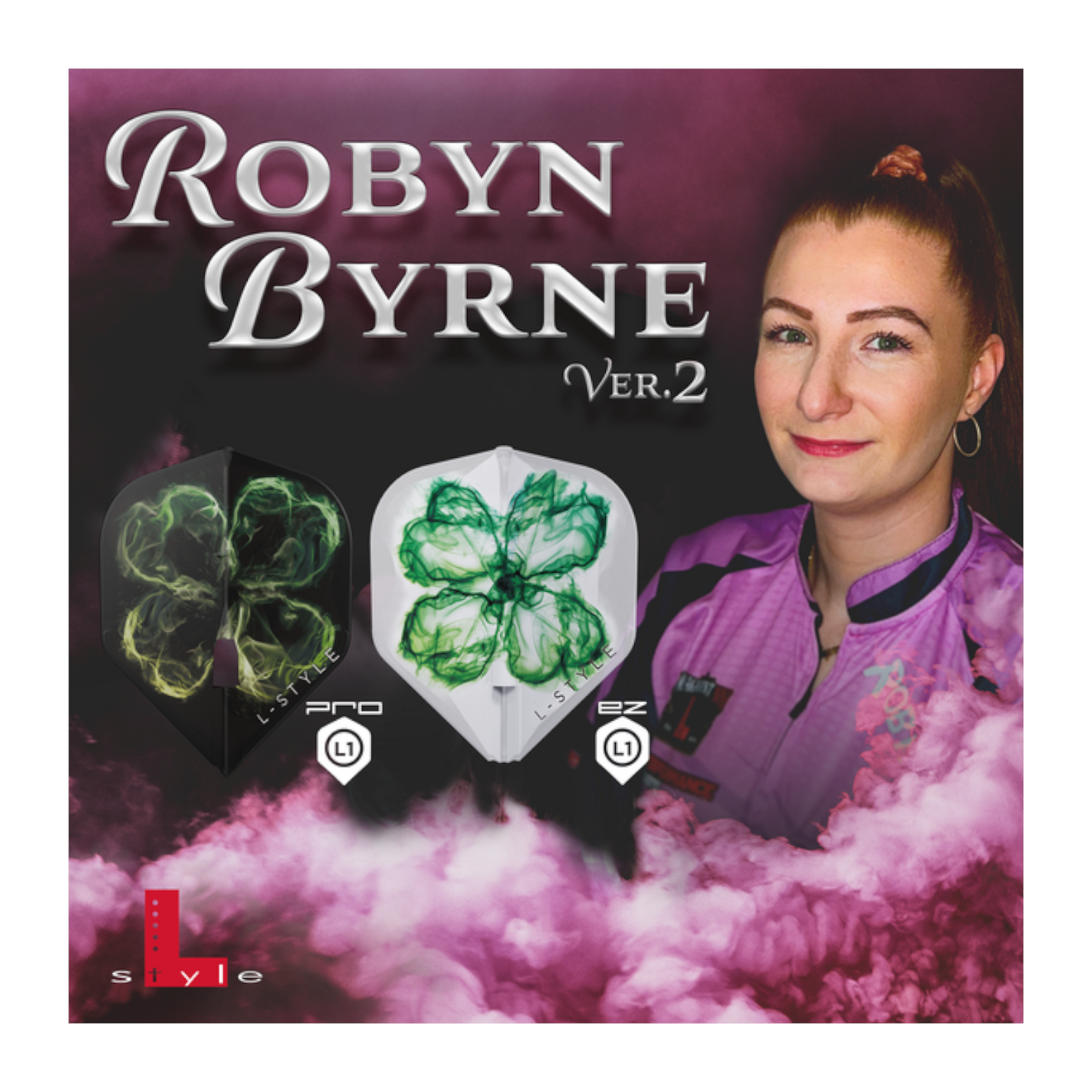 Dart Flights L-Style Signature Champagne Flight: L1PRO Standard Robyn Byrne v2 Black