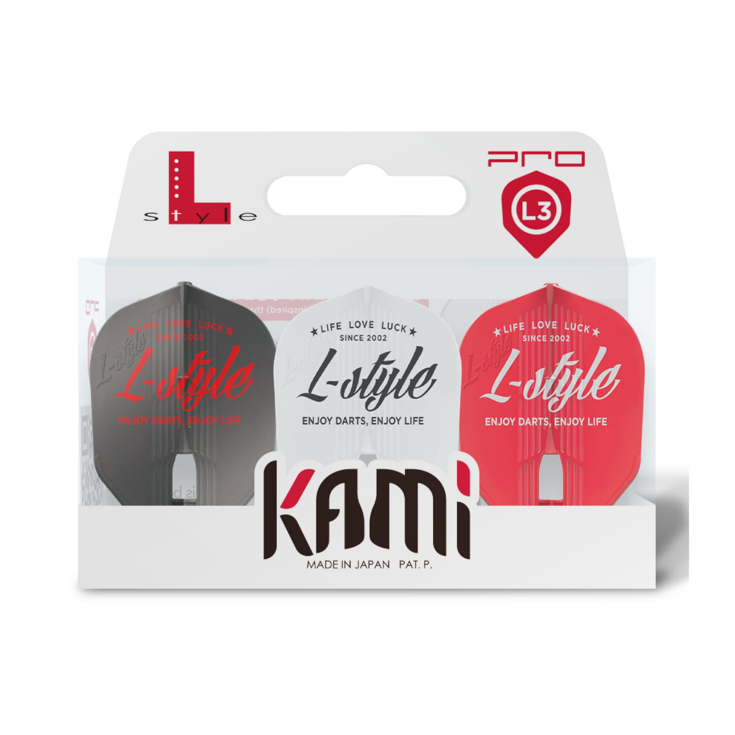 Dart Flights L-Style Signature Champagne Flight: L3PRO KAMI Shape L-style Vintage Logo Type A