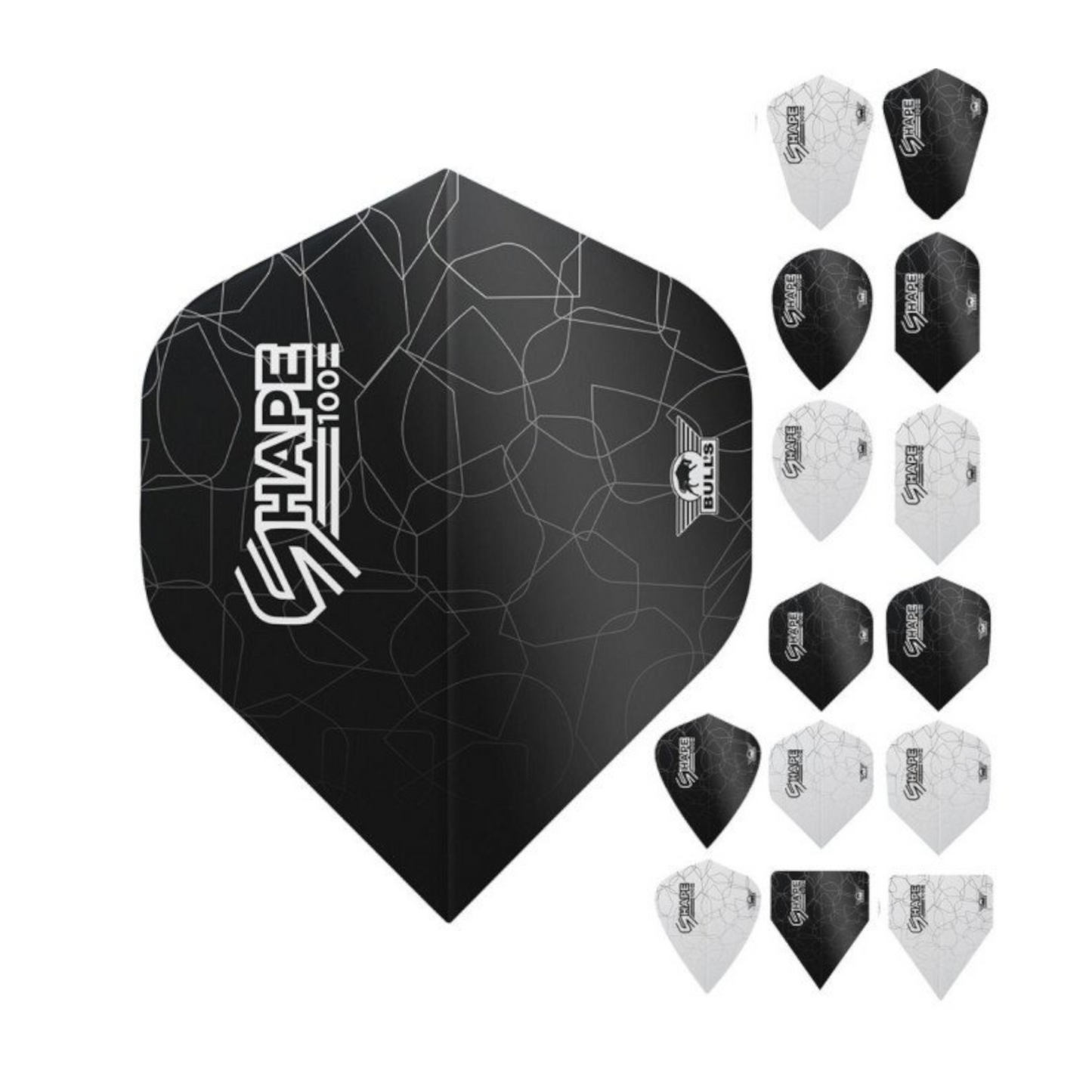 Dart Flight BULL'S Shape 100 No.2 White