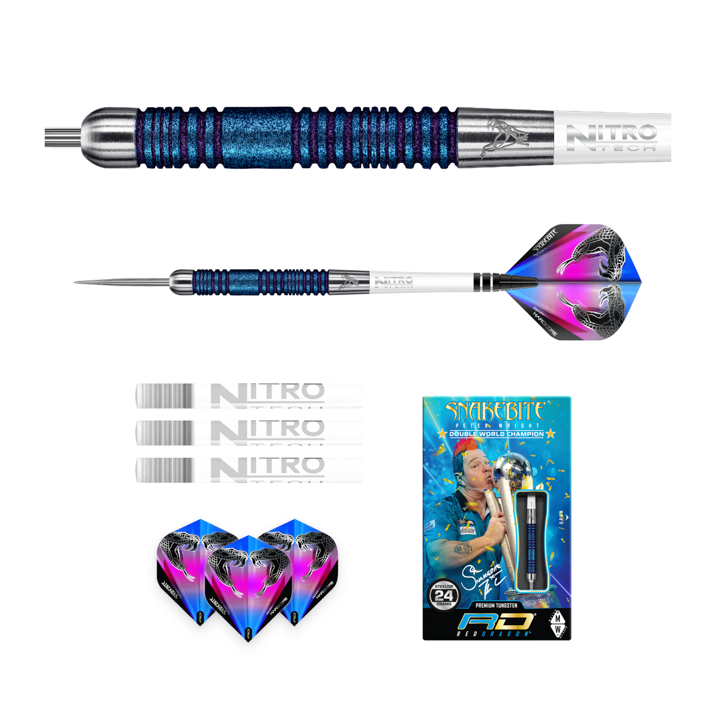 Steeldart REDDRAGON Peter Wright Euro 11 Blue Edition 90%