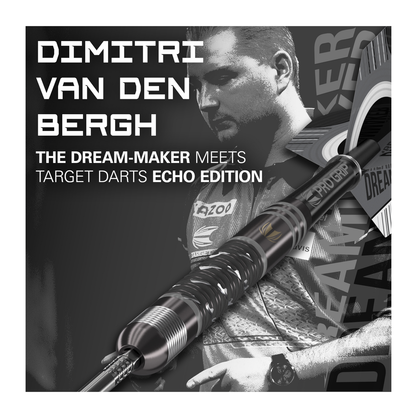 Steeldart TARGET DIMITRI VAN DEN BERGH x ECHO 90% Swiss Point