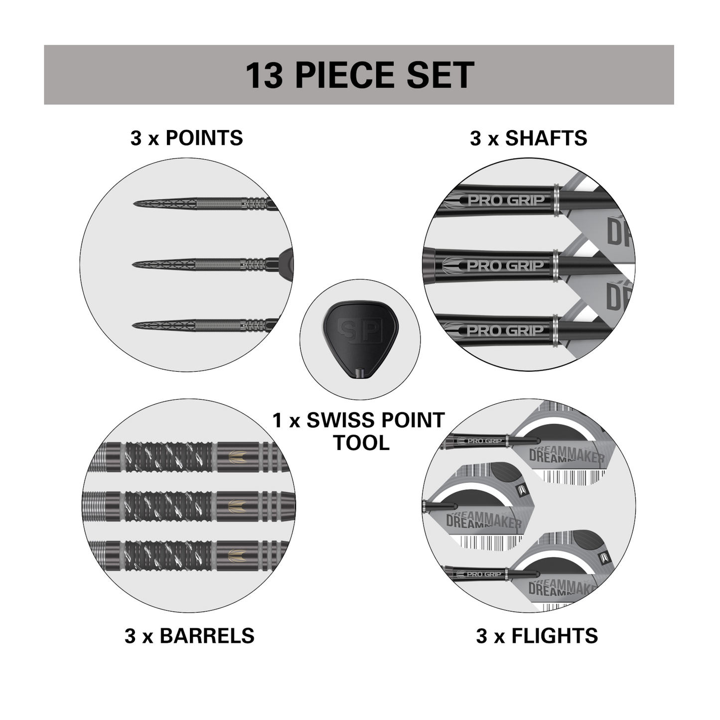 Steeldart TARGET DIMITRI VAN DEN BERGH x ECHO 90% Swiss Point
