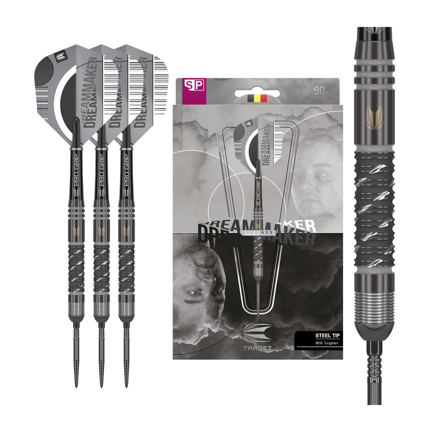 Steeldart TARGET DIMITRI VAN DEN BERGH x ECHO 90% Swiss Point