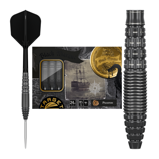 Steeldart TARGET JAPAN BLACK MARQUE LITE PHANTOM 90% Swiss Point