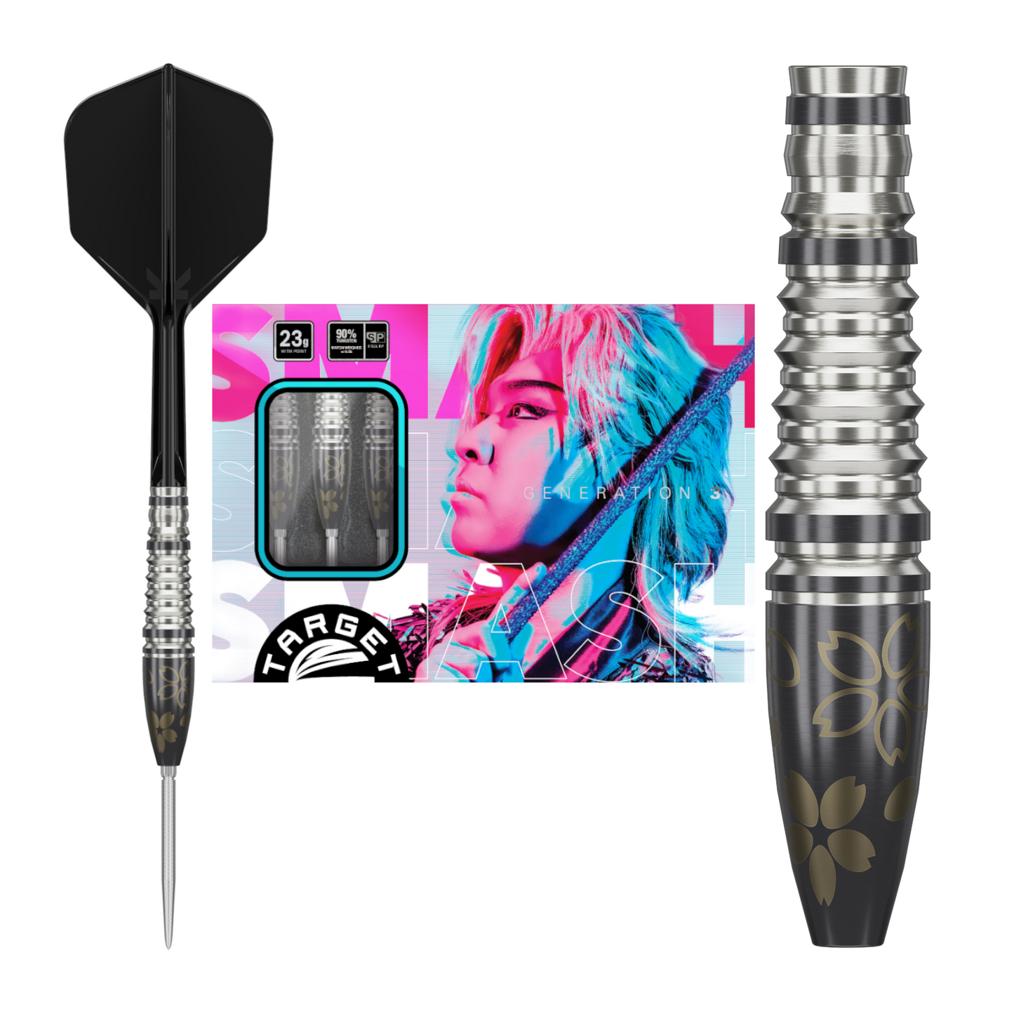 Steeldart TARGET JAPAN CHARM SMASH GEN3 90% Swiss Point