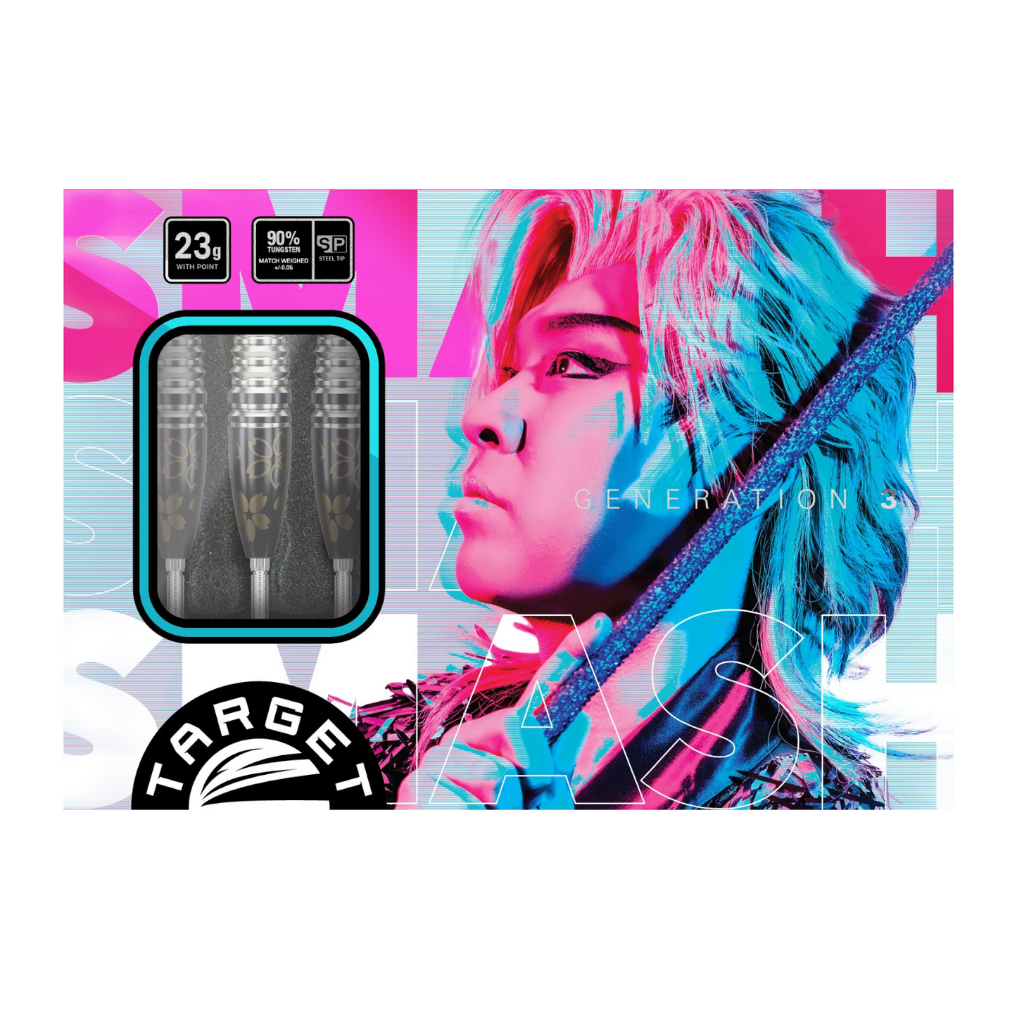 Steeldart TARGET JAPAN CHARM SMASH GEN3 90% Swiss Point