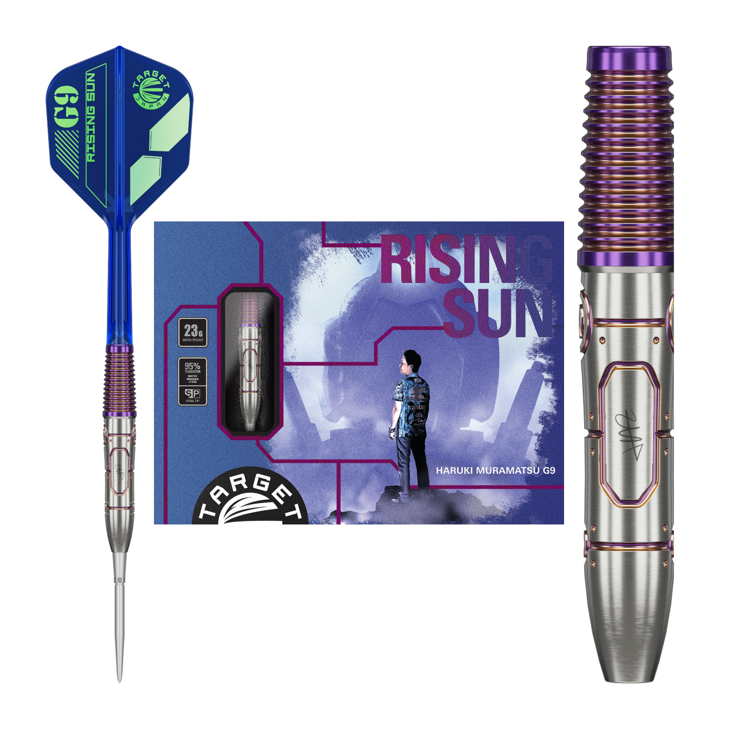 Steeldart TARGET JAPAN RISING SUN GEN 9  95% Swiss Point