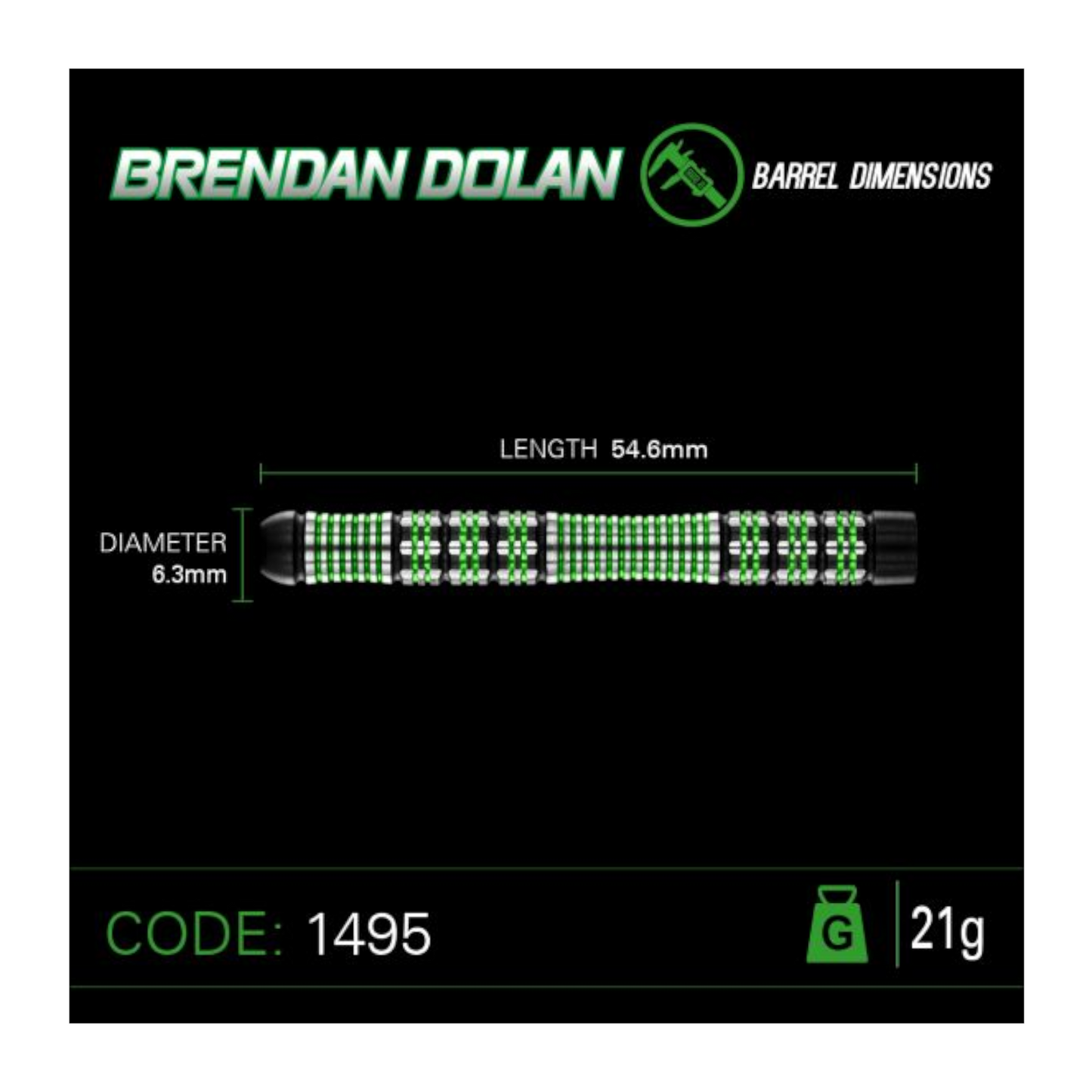 Steeldart WINMAU Brendan Dolan 90%