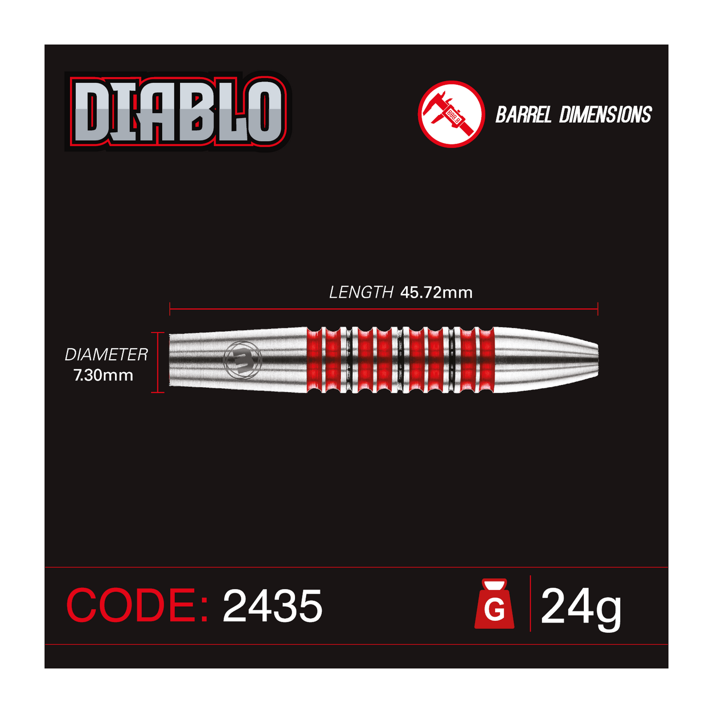 Steeldart WINMAU Diablo 90%
