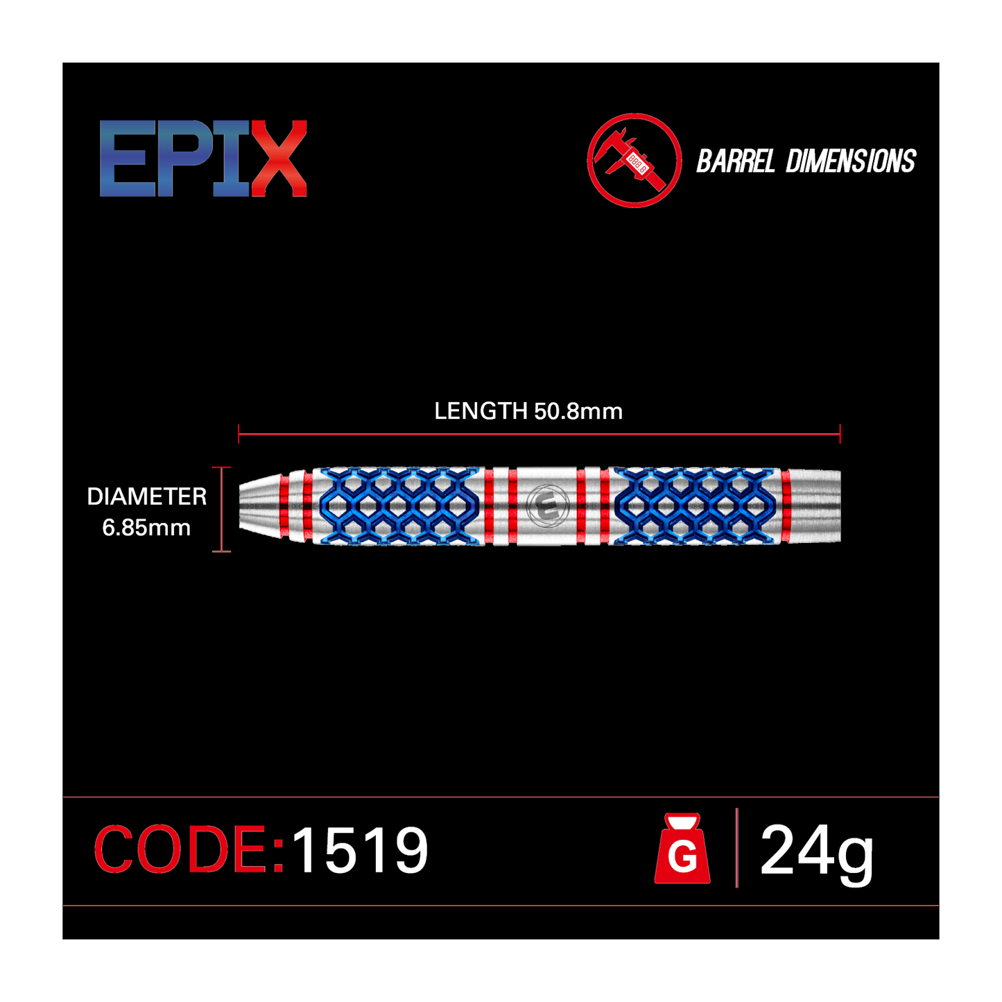 Steeldart WINMAU Epix 90%