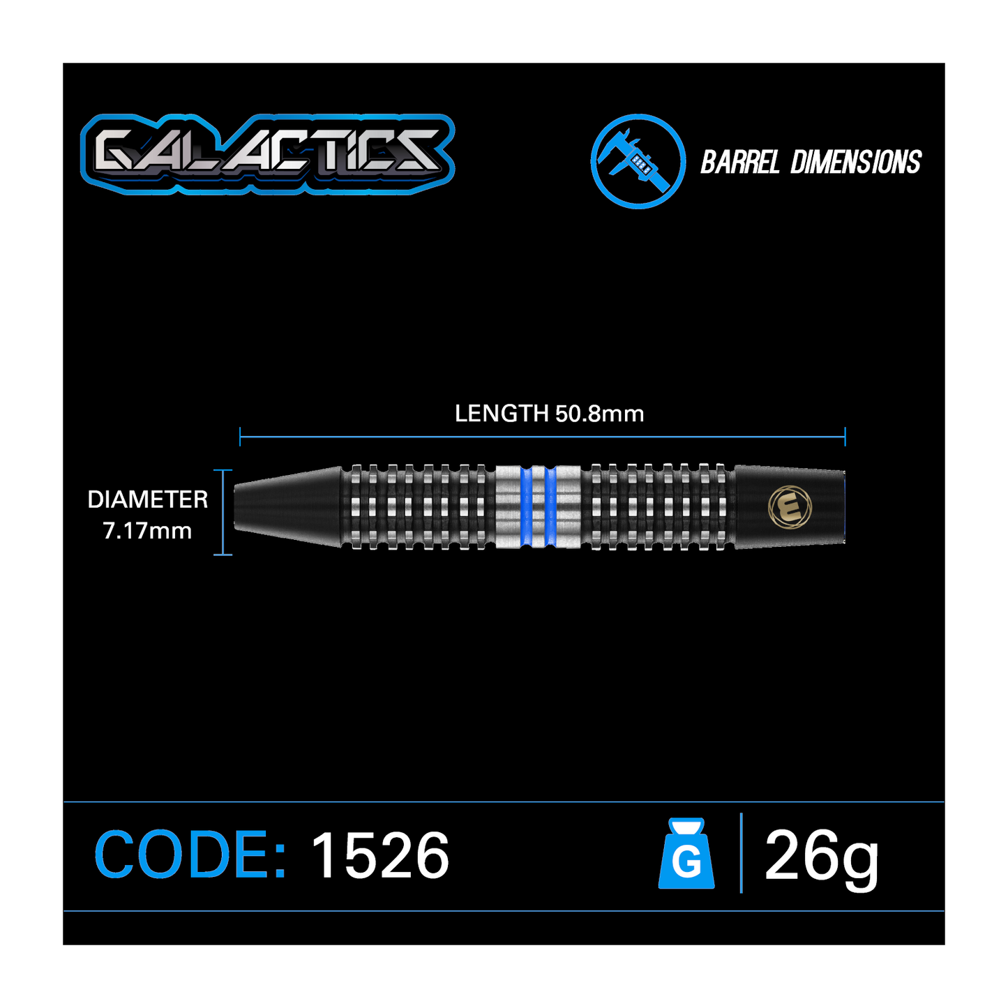 Steeldart WINMAU Galactics 90%