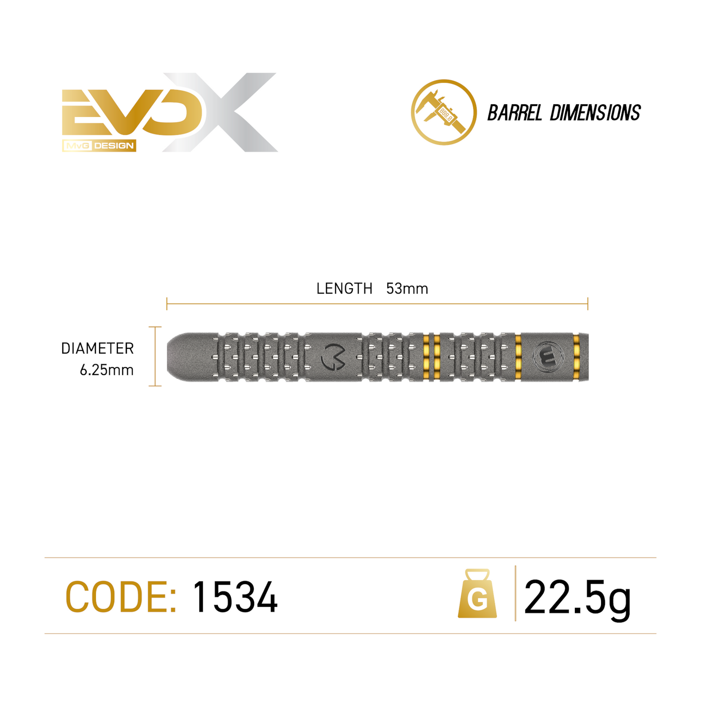 Steeldart WINMAU MVG Evo X 90%