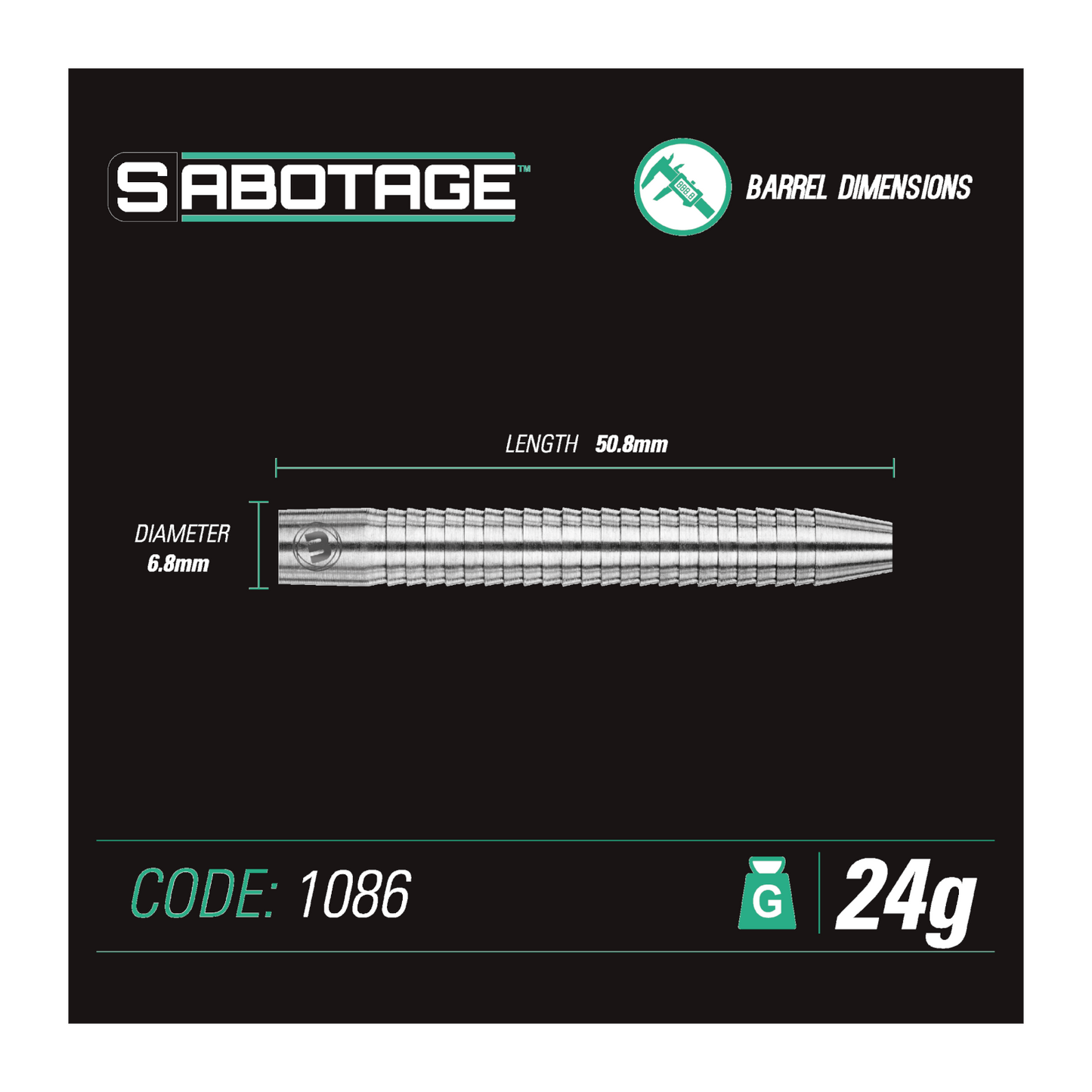 Steeldart WINMAU Sabotage 90%