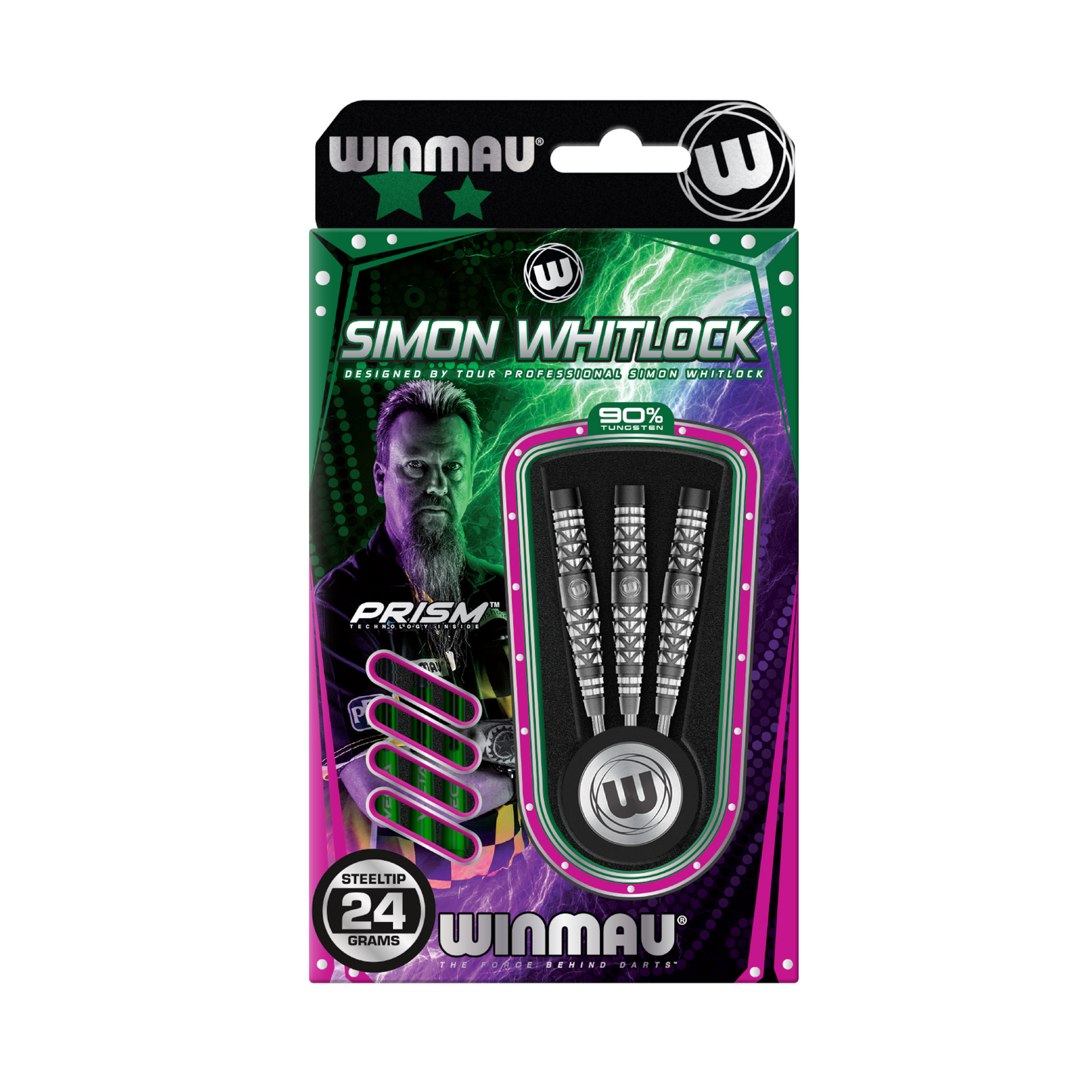 Steeldart WINMAU Simon Whitlock 90% Shotblast