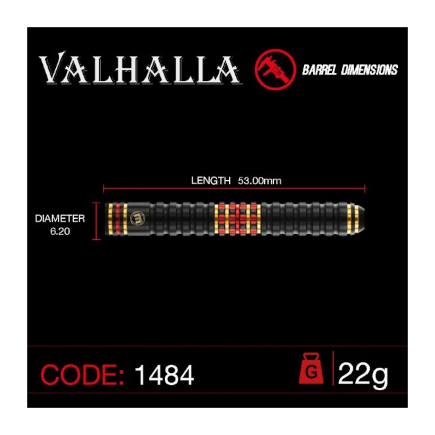 Steeldart WINMAU Valhalla Dual Core 85% / 95%
