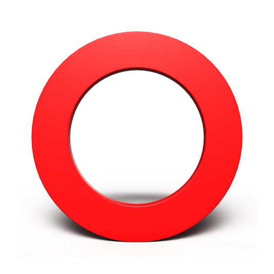 Dartboard Surround BULL'S Plain PU Rot